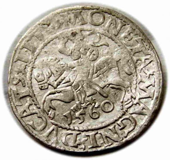 Półgrosz 1560 Zygmunt II August Wilno (1)