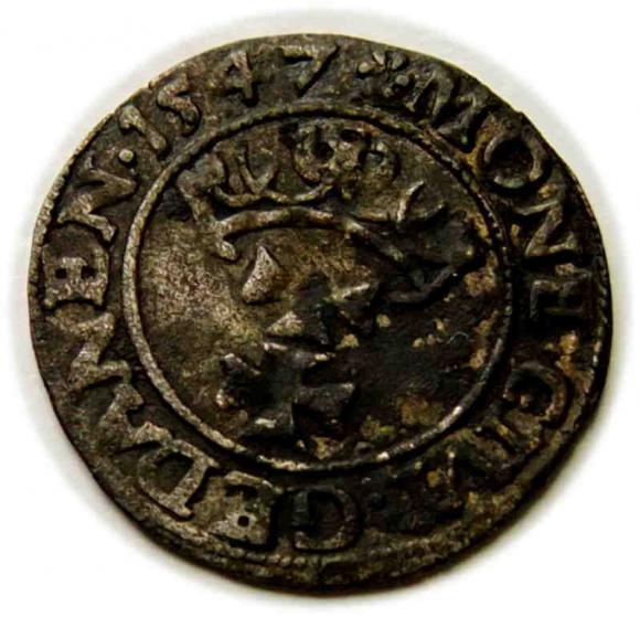 Szeląg 1547 Zygmunt I Stary Gdańsk (1)
