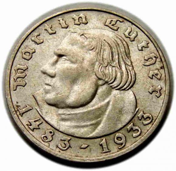 2 marki 1933 Marcin Luter Niemcy Berlin  (1)