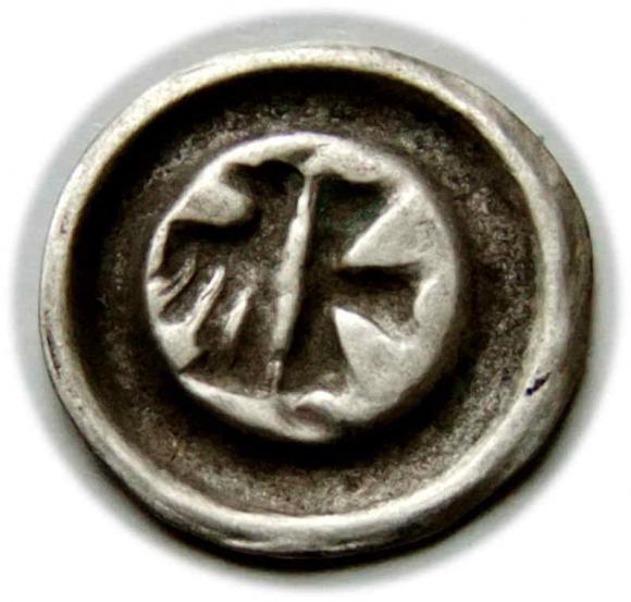 Brakteat półkrzyż półorzeł Opole (2)