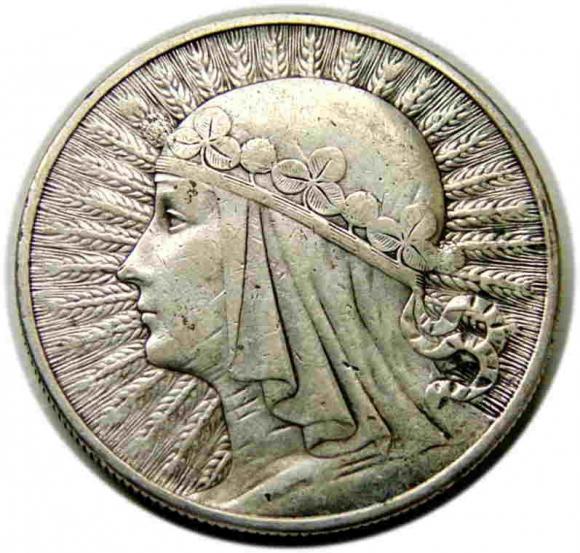 10 złotych 1932 Głowa Kobiety Londyn (1)