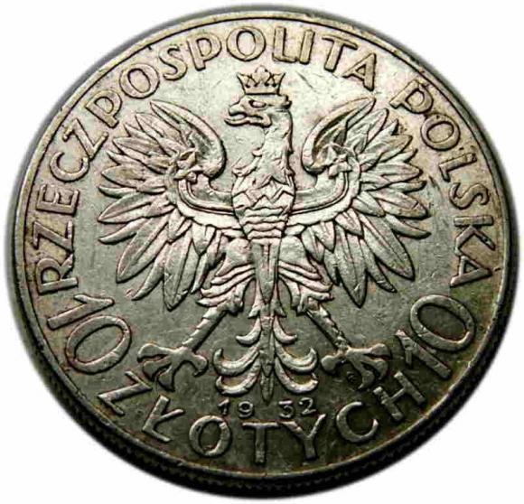 10 złotych 1932 Głowa Kobiety Warszawa (2)