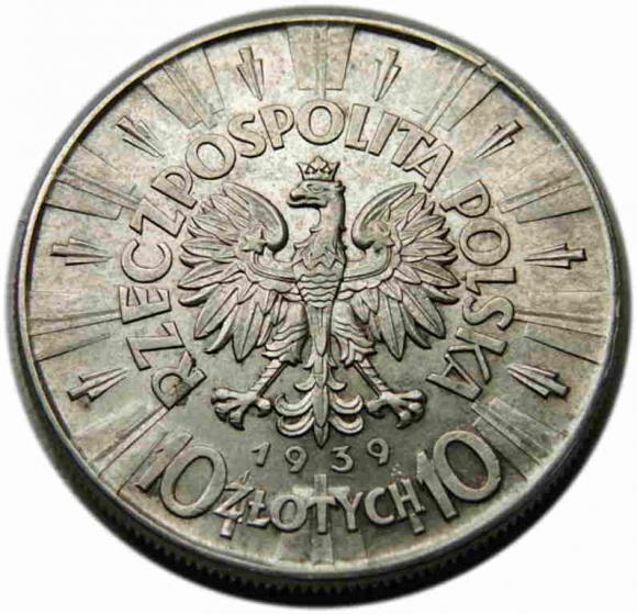 10 złotych 1939 Józef Piłsudski Warszawa (2)