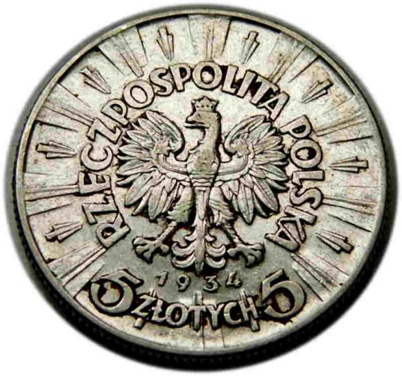 5 złotych 1934 Józef Piłsudski II RP Warszawa (2)