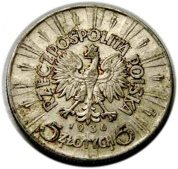 5 złotych 1936 Józef Piłsudski II RP Warszawa (2)