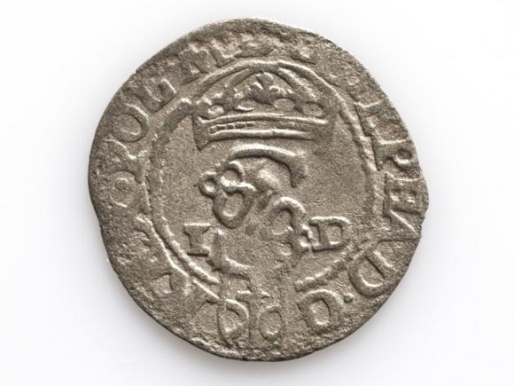 Szeląg 1584 Stefan Batory Olkusz (1)