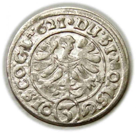 3 kreuzer 1621 Henry Wenceslaus Karl Friedrich I Duchy of Olesnica