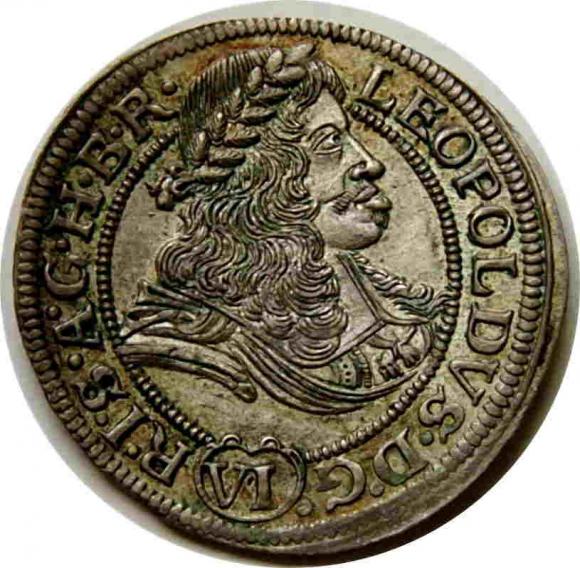 6 krajcarów 1673 Leopold I Wrocław (1)