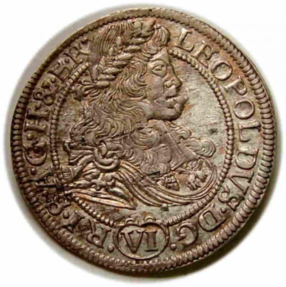 6 krajcarów 1674 Leopold I Wrocław (1)