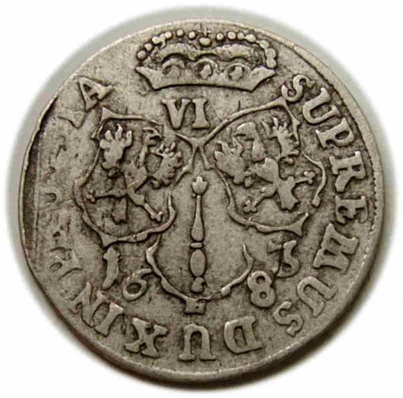 Szóstak 1683 Fryderyk Wilhelm Prusy Królewiec (2)