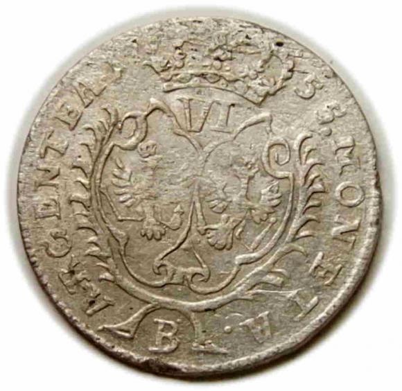 Szóstak 1755 Fryderyk II Wielki Prusy Wrocław (2)