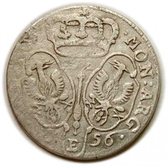Szóstak 1756 Fryderyk II Wielki Prusy Królewiec (2)