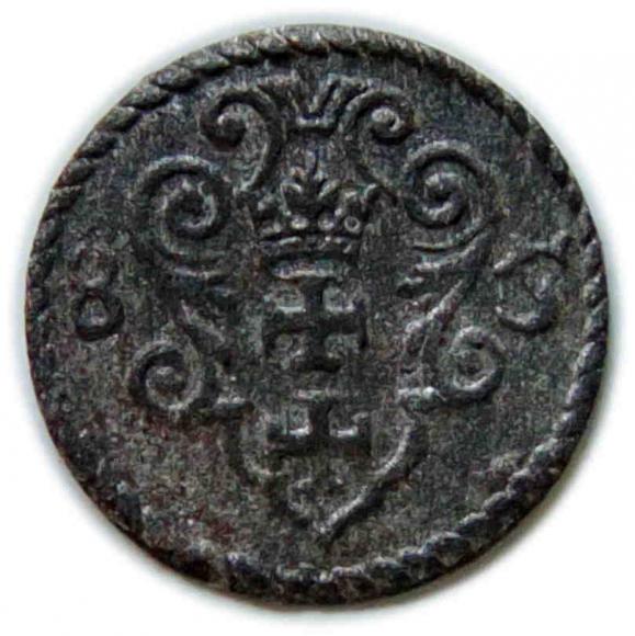 Denar 1585 Stefan Batory Gdańsk (1)