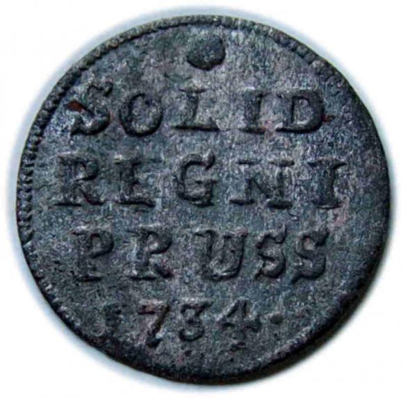 Szeląg 1734 Fryderyk Wilhelm I Prusy Królewiec (1)