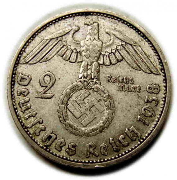 2 marki 1938 D Niemcy Monachium  (2)