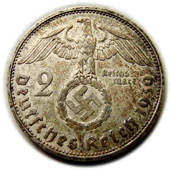 2 marki 1939 F Niemcy Stuttgart (2)
