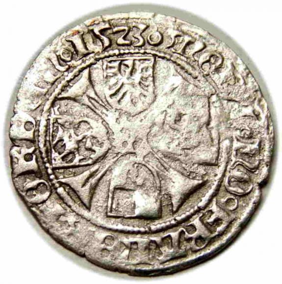 Grosz 1523 Joachim I Brandenburgia Niemcy (1)