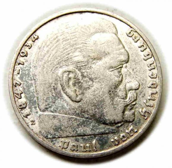 2 marki 1937 E Muldenhutten Niemcy srebro (1)