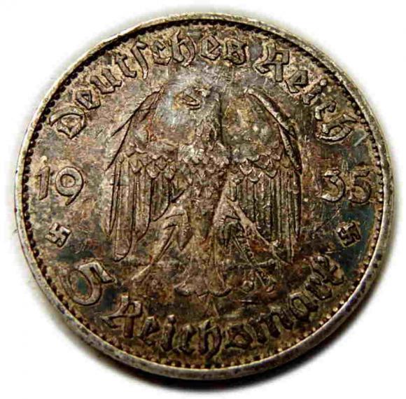 5 marek 1935 E Muldenhutten Niemcy kościół srebro (2)