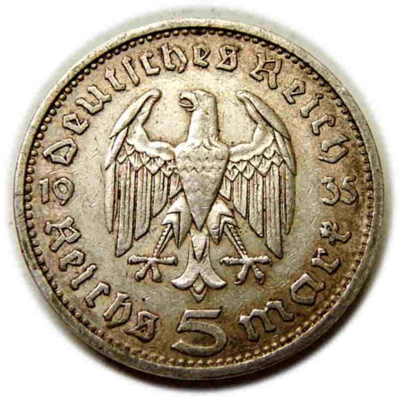 5 marek 1935 A Berlin Niemcy srebro (2)