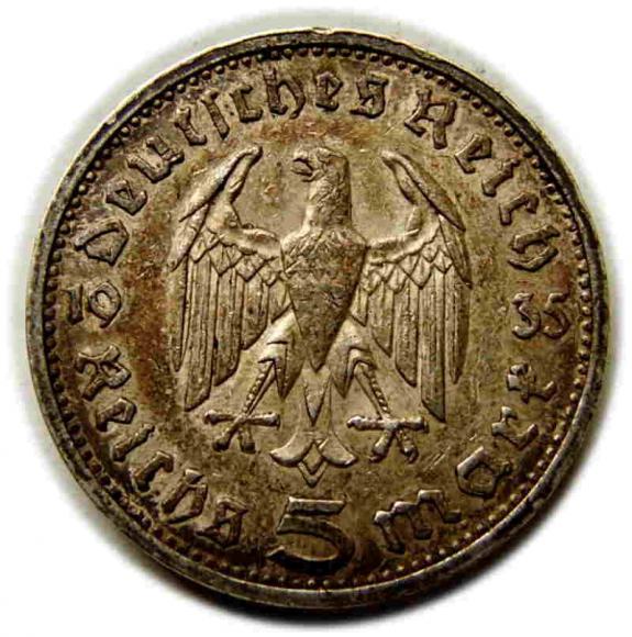 5 marek 1935 E Muldenhutten Niemcy srebro (2)