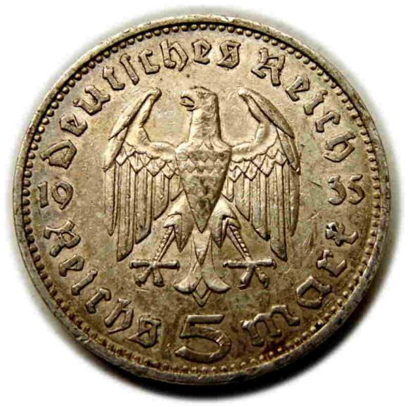 5 marek 1935 F Stuttgart Niemcy srebro (2)