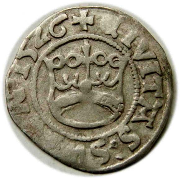 Półgrosz 1526 Ludwik I Jagiellończyk Świdnica (1)