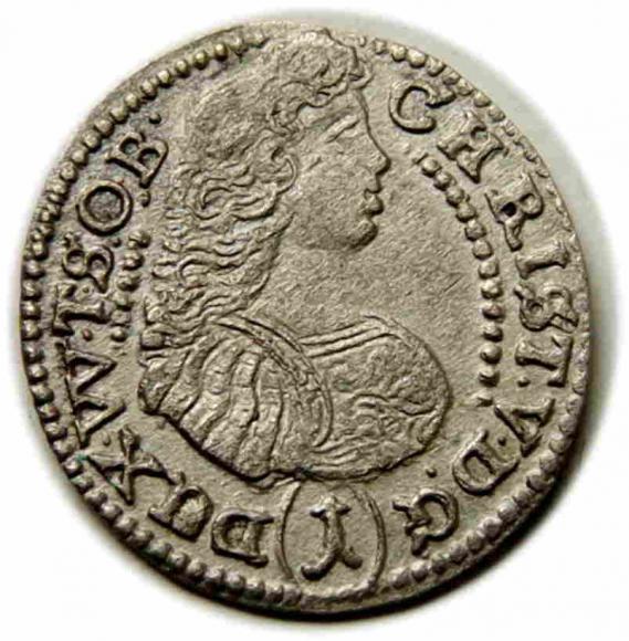 1 krajcar 1684 Chrystian Ulryk I Księstwo Oleśnickie Oleśnica (1)