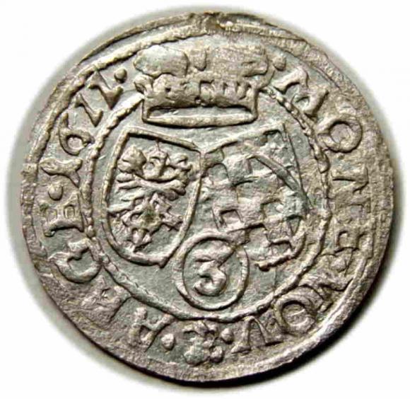 3 krajcary 16ZZ Jerzy Rudolf Legnicki Księstwo Brzesko - Legnicko - Wołowskie Legnica (1)