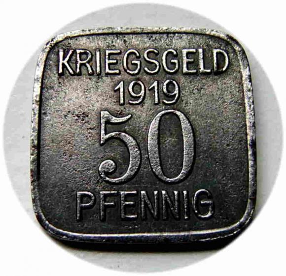 50 pfennig 1919 Zielona Gora Grunberg