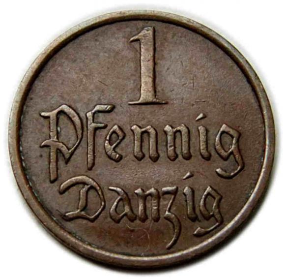 1 pfennig 1937 Free City of Danzig Gdansk (1)