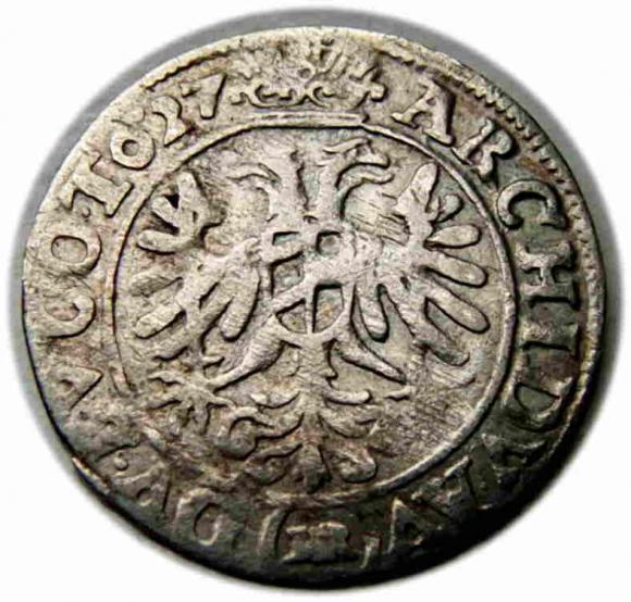 3 krajcary 1627 Ferdynand II Habsburg Wrocław (2)