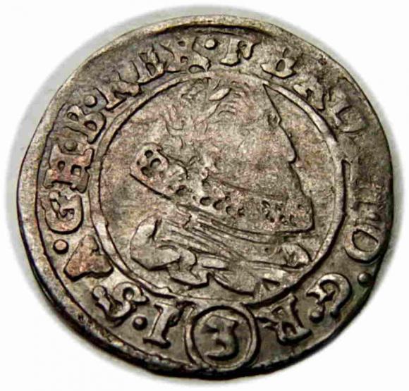 3 krajcary 1634 Ferdynand II Habsburg Praga (1)