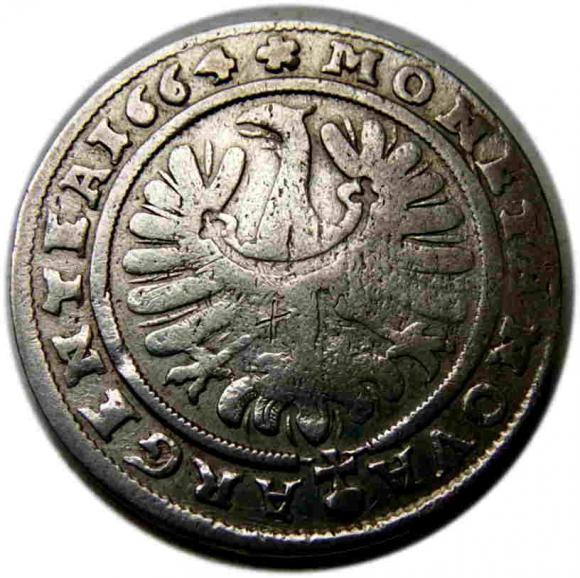 15 krajcarów 1664 Chrystian Wołowski Księstwo Brzesko - Legnicko - Wołowskie Brzeg (2)