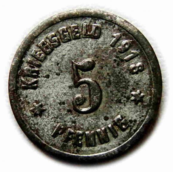 5 pfennig 1918 Dzialdowo Soldau (1)