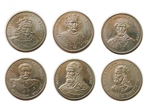 Zestaw monet "Poczet Królów" PRL Warszawa (1)