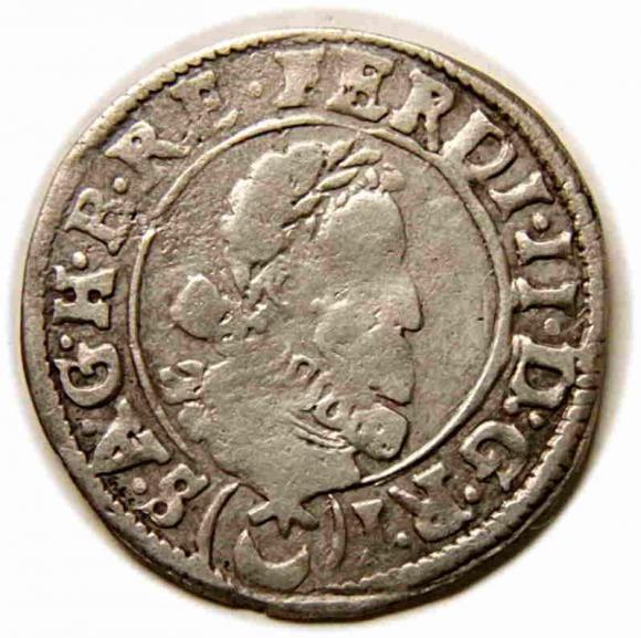 3 krajcary 1625 Ferdynand II Habsburg Praga (1)