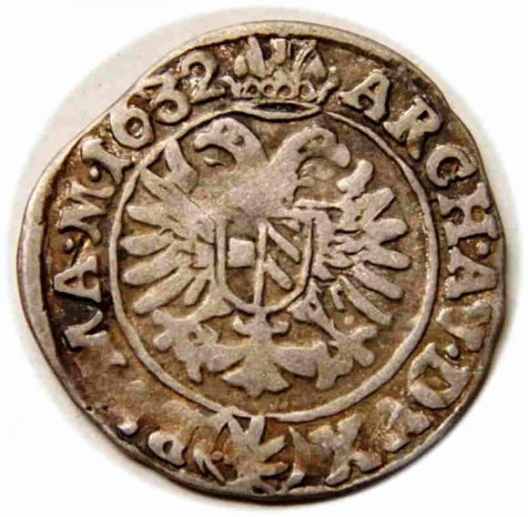 3 krajcary 1632 Ferdynand II Habsburg Kutna Hora (2)