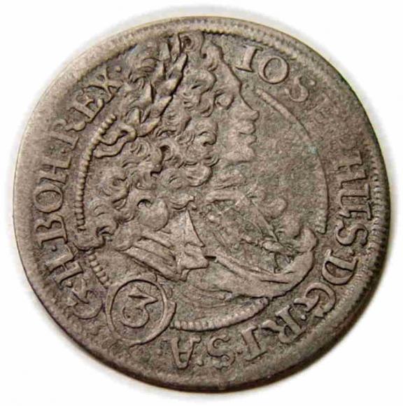 3 krajcary 1709 Józef I Habsburg Wrocław (1)
