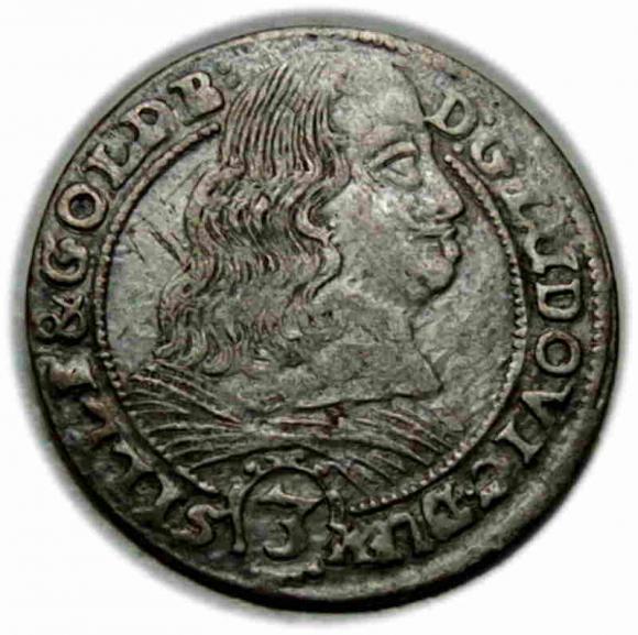 3 krajcary 1663 Ludwik IV Legnicki Księstwo Brzesko - Legnicko - Wołowskie Brzeg (1)