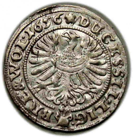 3 krajcary 1656 Jerzy III, Ludwik IV, Chrystian, Księstwo Brzesko - Legnicko - Wołowskie Brzeg (2)