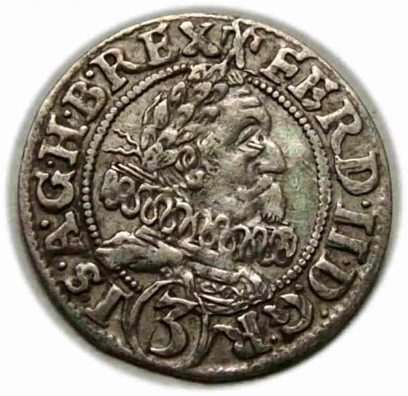 3 krajcary 1629 Ferdynand II Habsburg Wrocław (1)