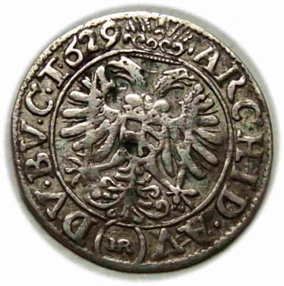 3 krajcary 1629 Ferdynand II Habsburg Wrocław (2)