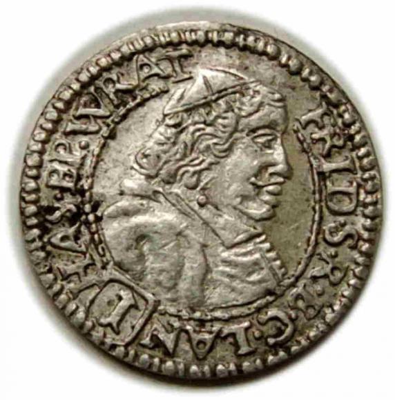 1 krajcar 1681 Fryderyk Heski Księstwo Nyskie Biskupów Wrocławskich Nysa (1)