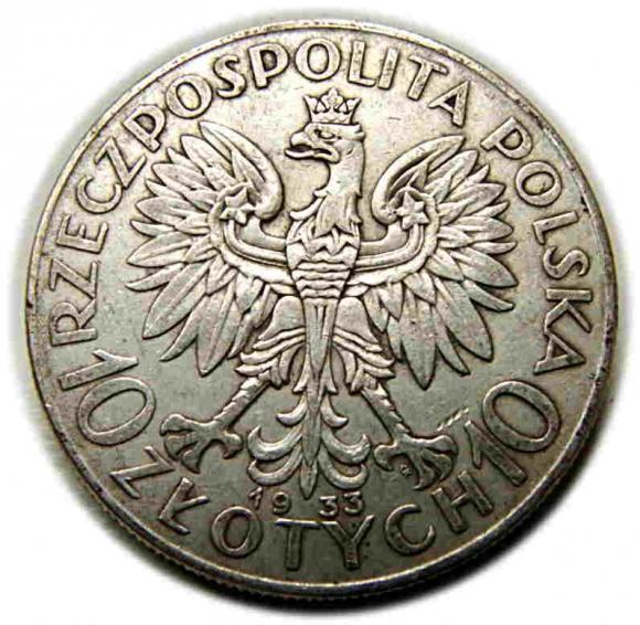 10 złotych 1933 Głowa Kobiety II RP Warszawa (2)