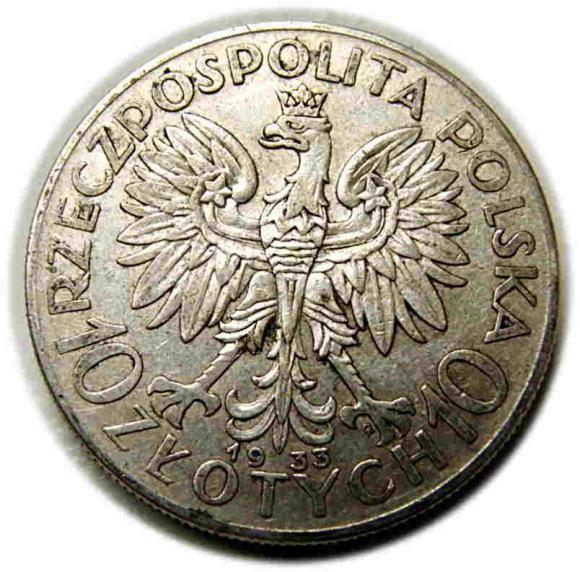 10 złotych 1933 Głowa Kobiety II RP Warszawa (2)