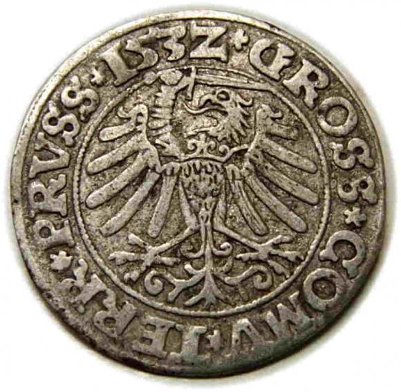 Grosz 1532 Zygmunt I Stary Księstwo Pruskie Toruń (2)