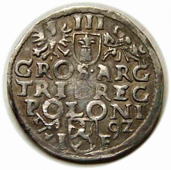 Trojak 1592 Zygmunt III Waza Poznań (2)