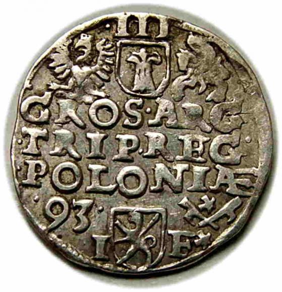 Trojak 1593 Zygmunt III Waza Poznań (2)