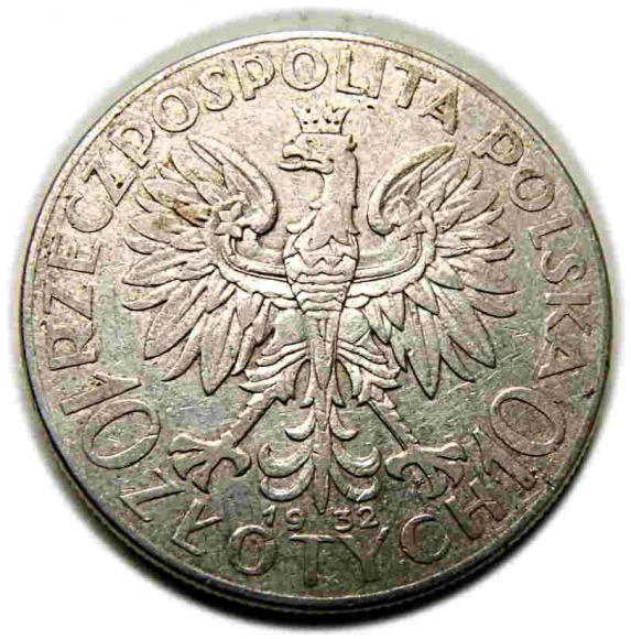 10 złotych 1932 Głowa Kobiety II RP Warszawa (2)